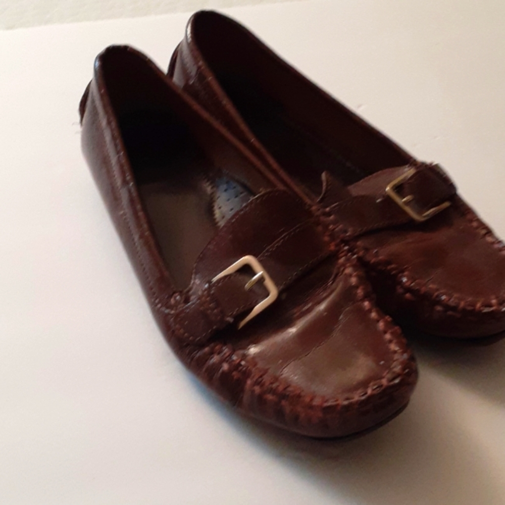 Brown ladies loafers